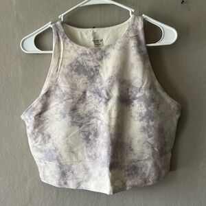 Old Navy Purple and White Cropped Tank Top Size XL